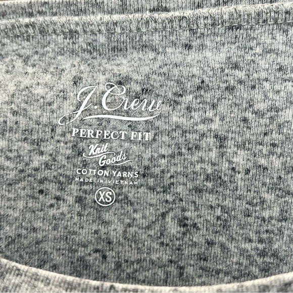 J. Crew Women's XS Perfect Fit Long Sleeve Shirt Cotton Heathered Gray - Picture 4 of 7